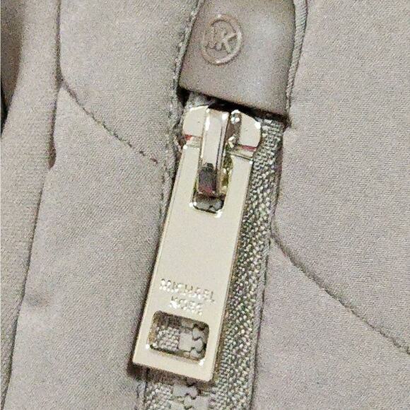 Michael Kors tan Taupe long puffer coat faux fur trim plus size 3X NEW!!! - Picture 8 of 14